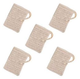 Natural Exfoliating Mesh Soap Saver Sisal Soap Saver Bag Pouch Holder For Shower Bath Foaming And Drying HHA14582624658