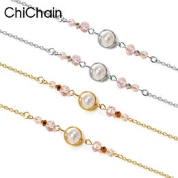 Fashion White Pearl beaded eyewear Chain Ladies Fashion Pearl beaded Lange Pearl beaded Necklace 240108