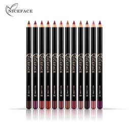 12 Colours set brand lip pencils matte lipliner pencil waterproof makeup lips matte lipstick lip liner pen smooth nude cosmetics8456593
