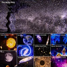 1pc New Globe Milky Way Projection Lamp Send 12 Film Pieces HD Starry Sky Lamp Bedroom Full Of Starry Atmosphere Lamp,Lighting Decoration