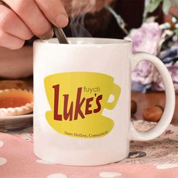 Mugs Luke's Diner Mug Stars Hollow Connecticut Gear Gilmore Girls Inspired Mugs Lukes Diner Cup Luke's Diner Coffee Mugs Fan Gift YQ240109