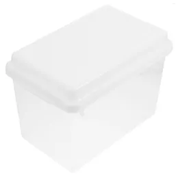 Plates Reusable Bread Container Storage Bin Clear Box Toast Organizer