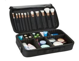 Professional Makeup Brush Case 3 Layers Cosmetic Beauty Artist Organizer Makeup Suitcase Large Space with Shoulder Strap2774460