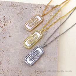 designer jewelry necklace luxury necklace womens necklaces designer jewelry woman paper clip shaped 18K rose gold silver diamond chains jewelrys designers