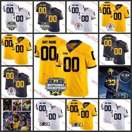 Will Johnson Mike Sainristil Michigan Wolverines 2024 Champions Football Jersey Blake Corum J. J. McCarthy Colston Loveland Ernest Hausmann Semaj Morgan Alex Orji