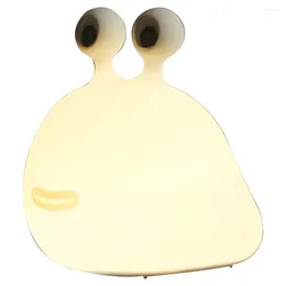 Night Lights Slug Bug Silicone Bedside Lamp USB Charging Cute Reading Soft Light Touch Control For Bedroom Decoration