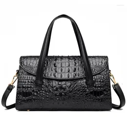 Evening Bags High Quality Patent Leather Women Handbag Brand Designer Crocodile Messenger Bag For Female Shoulder Big Office Tote