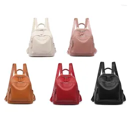 School Bags 2024 Fashion Women Backpack PU Leather Female Bag For Teenage Girls Travel Casual Bookbag