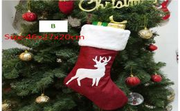 Christmas Gift Bag Christmas Stocking Christmas Tree Ornament For Kids Candy Bag Stocking New Year Prop Socks Xmas Decoration5815291