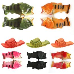 2024 kids and adult Salted Fish Slippers Funny Fish Mouth Fish Shape Trend Same Style for Men and Women Lobster Funny Summer New Internet Celebrity Creative Funny