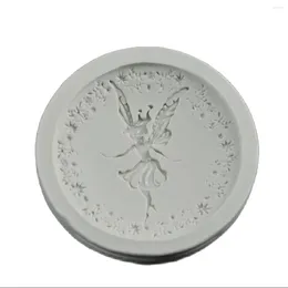 Baking Moulds 3D Silicone Mould Butterfly Girl Shaped Fondant Chocolate Candy Molds Cake Tools H540