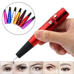 Machine 5 Colours 1 Set Eyebrow Makeup Eyebrow Lip Tattoo Hine Pen Gun Tattoo Permanent Makeup Pen Hine