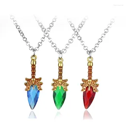 Pendant Necklaces Game Dota 2 High Quality Link Chain Necklace Aghanim's Sceptre Crystal For Women Men Fans Gifts