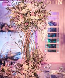 Flower Vase Floor Vases Column Stand Metal Road Lead Wedding Centrepiece Geometric Pot Table Rack For Home Event Decor2014565