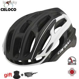 Cycling Helmets CAIRBULL LED Light Bicycle Helmet Casco Ciclismo In-molded Cycling Helmet MTB Racing Road Bike Helmet Sports Ultralight HelmetL240109