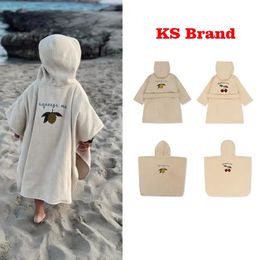 KS Brand Kids Flannel Bathrobe Boys Girls Pyjamas Toddler Clothing Children Soft Bath Robe Nightgown Teenager 1-12 Years 240108