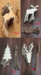 Christmas Tree Decoration Pendant Wooden Crafts Handmade DIY Small Gifts Home Party Christmas Decoration Supplies 5943665