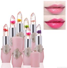 Flower Crystal Jelly Lipstick Magic Temperature Color Changing Lip Balm Moisturizing Long Lasting Beauty Lipsticks Makeup 00556204104