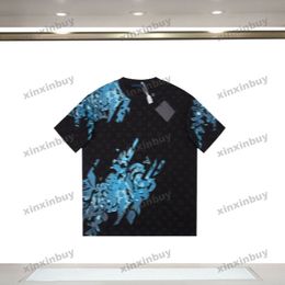 xinxinbuy 2024 Men designer Tee t shirt Floral letter printing 1854 women black white red yellow blue XS-L