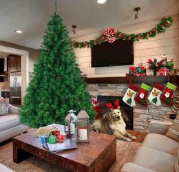 8 Feet Tall Christmas Tree WStand Holiday Season Indoor Outdoor Green7883659