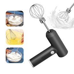 Wireless Electric Food Mixer Portable 3 Speeds Egg Beater Baking Dough Cake Cream Handheld Blender 240109