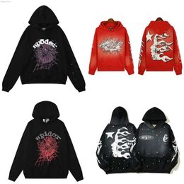 Designer Hoodie Hellstar Men Pullover Spiderweb Star Flash Long Sleeve Street Hip-hop Sweatshirts Blue Red Grey Black Yoga Vintage 467V1Z