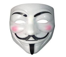 Vendetta mask anonymous mask of Guy Fawkes Halloween fancy dress costume white yellow 2 colors9534369