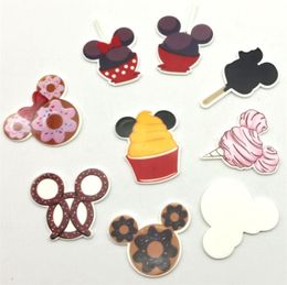 50pcs 12inch Cute Mouse Snacks food Planar Resin Flatback Embellishment For DIY Bows 2108112726041