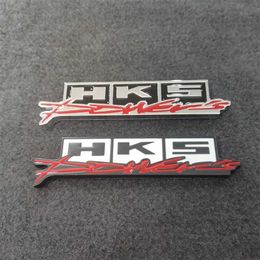 Car Styling 3D Metal Alloy HKS Power Stereo Modified Car Stickers Decals Emblem Decorations Badge For Honda Auto Accessories