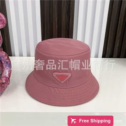 Designer Ball Caps P Family Correct Version Solid Colour Nylon Fisherman Hat Triangle Label Trendy Pot Hat Outdoor Leisure Fashion Sunshade Hat 1HLO