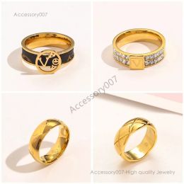 designer Jewellery rings Luxury Designer Ring Fashiond Jewellery Gold-plated Copper Diamond Alphabet Love Ring Brand Accessory Gift Screwl Rings Designed For Women