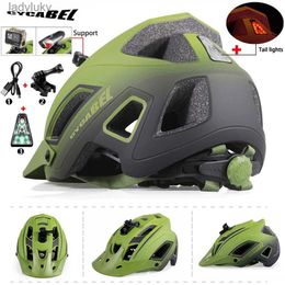 Cycling Helmets CYCABEL Bicycle Helmet Ultra-light Safety Sports Bike Helmet Road Mountain Bike Hat Led Light MTB Racing Cycling 16 Hole HelmetL240109