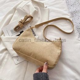 Shoulder Bags Bag Parts Accessories Solid Color Corduroy Women Luxury Designer Handbag Casual Crossbody for 2023 New Zipper Messengercatlin_fashion_bags