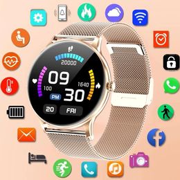 Watches LIGE 2022 Fashion Men Smart Watch Women Full Touch Dial Call Fitness Bracelet Heart Rate Sports Tracker Ladies Smartwatch Men