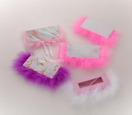 Private Label Logo fluffy Magnet Feather Long Square Box False Eyelashes Packaging Boxes Makeup Tools Eyelash Package DHL 2276003
