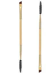 Whole 1PCS Makeup Bamboo Handle Double Eyebrow Brush Eyebrow Comb Eyelash And Makeup Brush Tools New Whole5762152