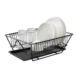 Kitchen Storage Multifunctional Utensils Tableware Drain Rack Vegetable And Fruit Basket With Tray Dish