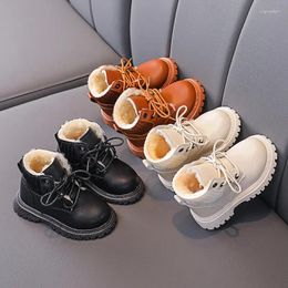 Boots Cozy Plush Lining Children Snow Anti-skid Soft Bottom With A Grippy Material Baby Toddler Boys Girls Winter Shoes