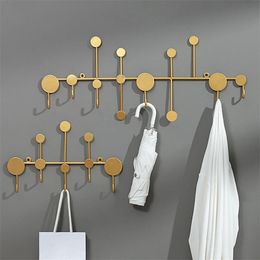 Gold /Black Wall Hook Storage Nordic Creative Entrance Key Hanger Home Decoration Wall Hanging Fitting Room Clothes Coat Hook 240108