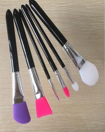 Silicone Makeup Brushes 6pcs Professional Cosmetic Tools Kit for Foundation Face Powder Mud Mask9427487