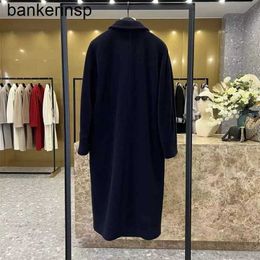 Cashmere Coat Maxmaras Labbro Coat 101801 Pure Wool Autumn/Winter M Classic 101801 Navy breasted Cashmere for Men and Women's High end LongDA7R