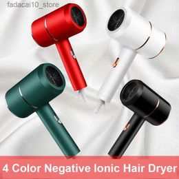 Hair Dryers 4 Color Secador De Pelo Electric Hair Dryer Negative Ionic BlueLight Care Strong Hot Cold Wind Blower Green Hair Dryer For Home Q240109