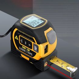3 In 1 Laser Measure Tape LCD Digital Rangefinder Infrared Ruler 40m60m Distance Metre Tool Magnetic Hook Metric Imperial 240109
