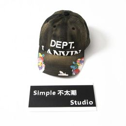 Ball Caps Hip Hop Graffiti Hat Casual Lettering Curved Brim Vintage Baseball Cap for Men and Women Splash ink Letters Printing3051