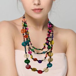 Pendant Necklaces Beaded Necklace 80cm Strand Statement Long Jewellery Women Multicoloured Multilayer Stylish For Costume Cosplay Engagement