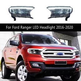 Front Lamp DRL Daytime Running Light Car Accessories For Ford Ranger LED Headlight 16-20 Streamer Turn Signal High Beam Angel Eye Projecto