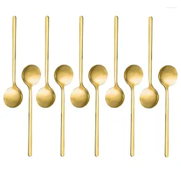 Coffee Scoops Stainless Steel 30 Pcs Espresso Spoons Teaspoons For Sugar Dessert Cake Ice Cream Soup Antipasto (Gold)
