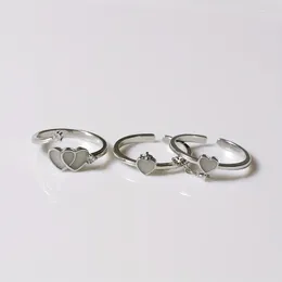 Cluster Rings Luminous Ring For Couple Glowing In The Dark Love Heart Matching Women Men Valentine Day Jewellery Gift