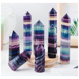 Arts And Crafts Natural Amethyst Point Crystal Healing Energy Stone Quartz Home Decor Reiki Polished Crafts Drop Delivery Home Garden Dhbxq