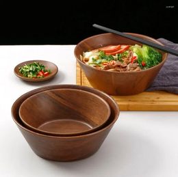 Bowls Noodle Tableware Grain Rice Japanese Wood Bowl Imitation Salad Fruit